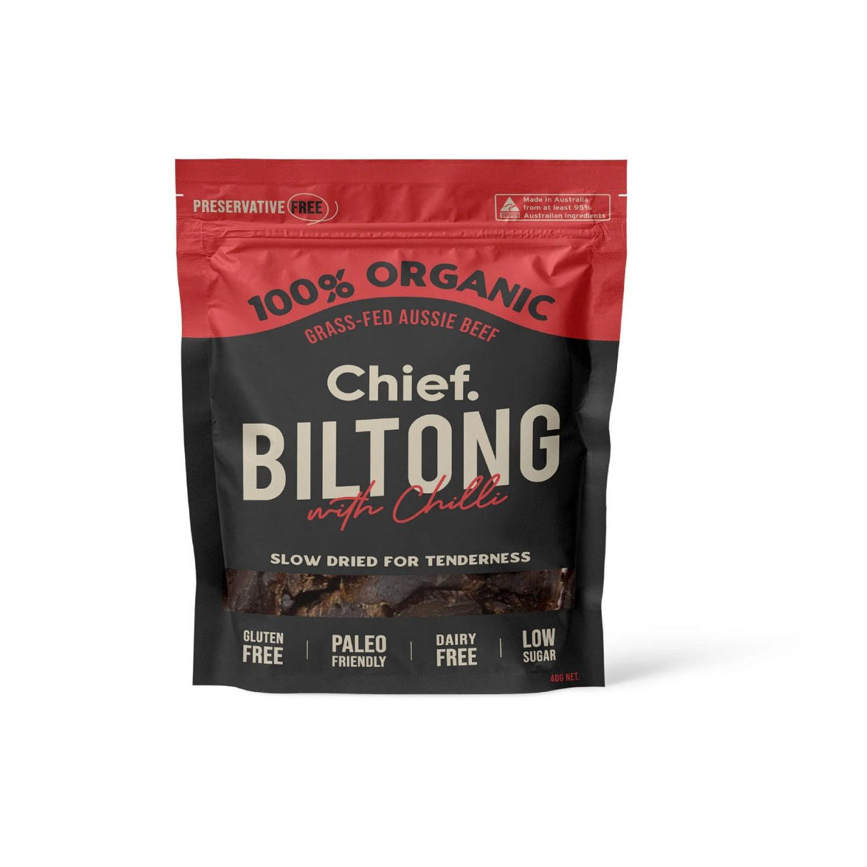 Chief Organic Biltong - Cayenne Chilli 30g