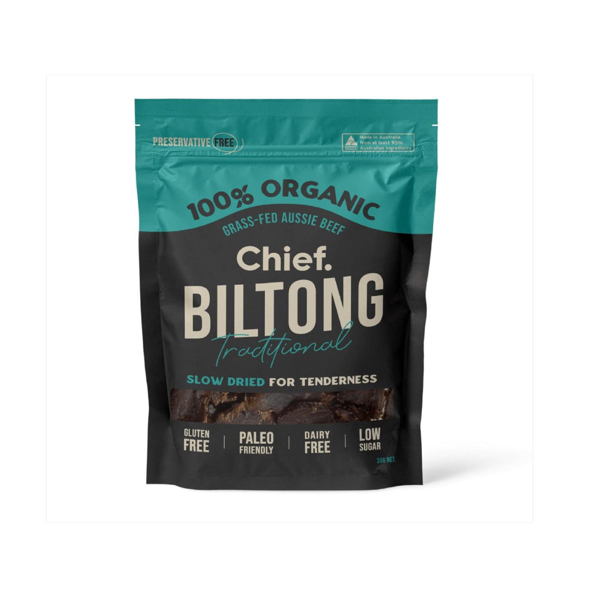 Chief Organic Biltong - Traditional 30g