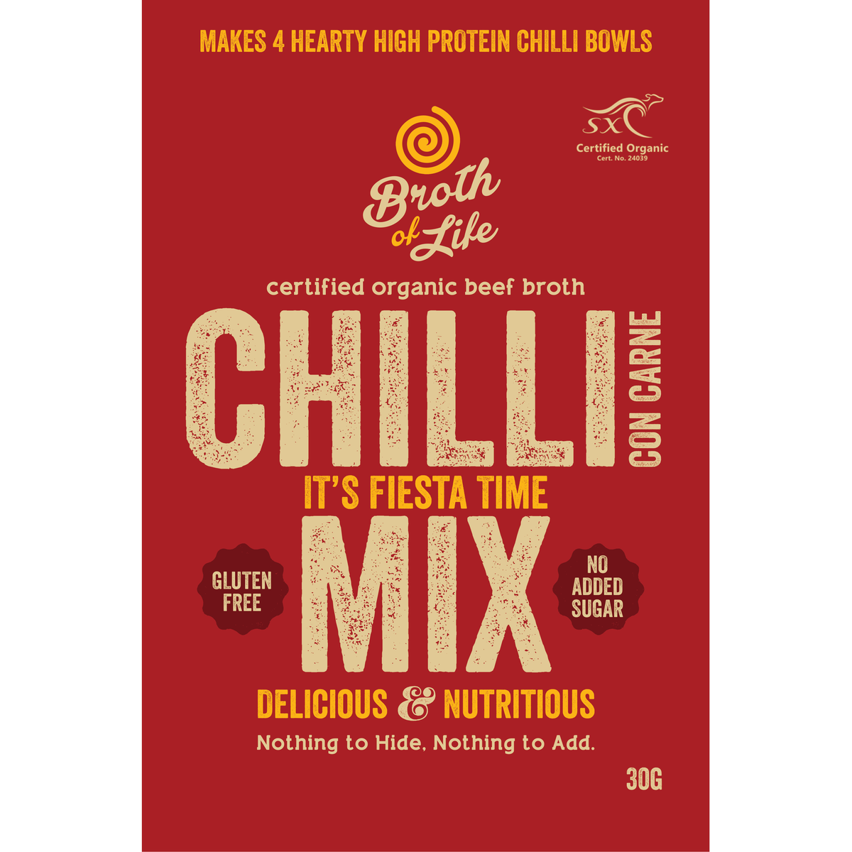 Broth of Life Organic Chilli Con Carne Spice Mix 30g
