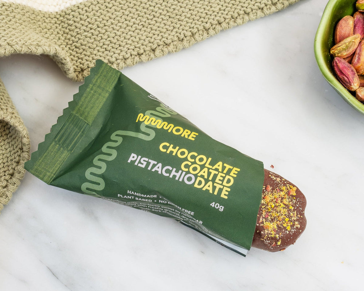 Mmmore Chocolate Coated Date Pistachio single pack
