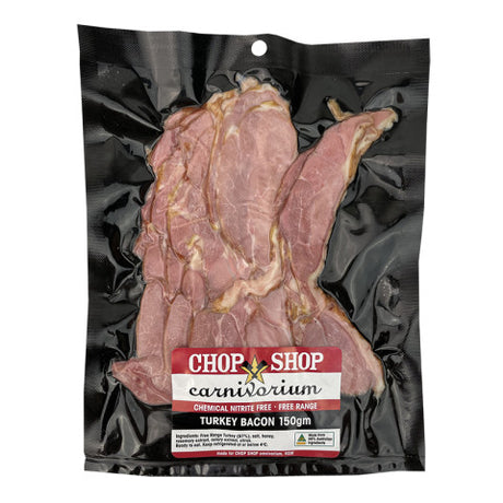 Chop Shop Nitrite-Free Turkey Bacon 150g