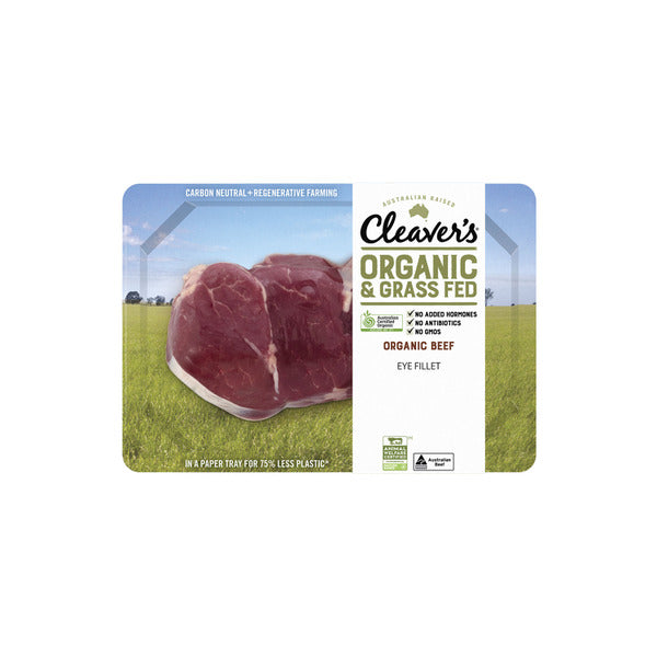 Cleavers Organic Beef Eye Fillet Per Kg