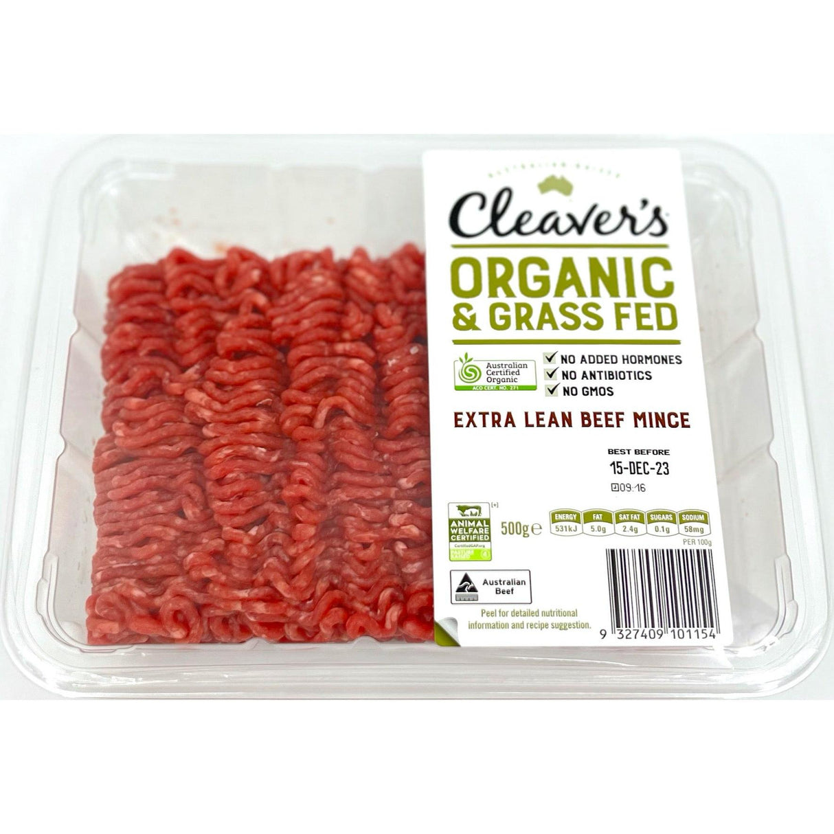 Cleavers Organic Extra Lean Mince Beef 500g