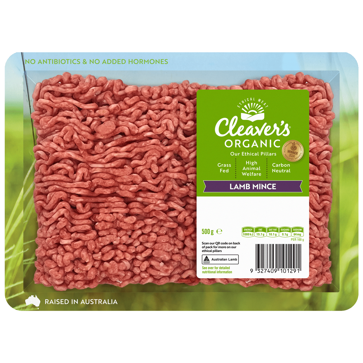 Cleaver's Organic Lamb Mince 500g