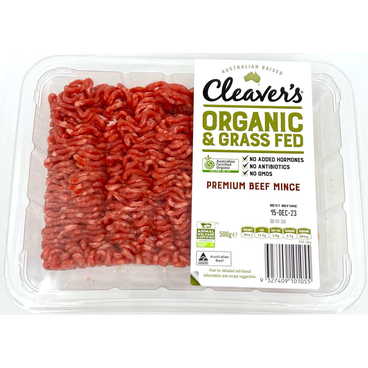 Cleavers Organic Premium Beef Mince 500g