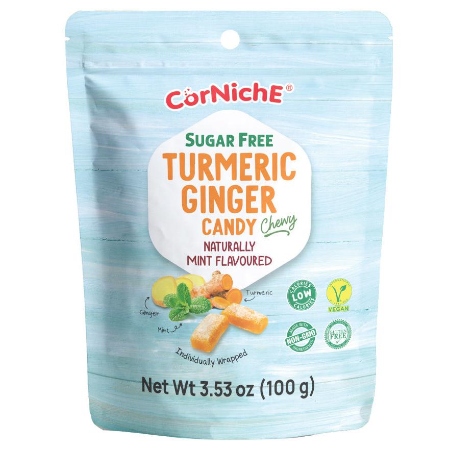Corniche Sugar Free Turmeric Ginger Mint 100g