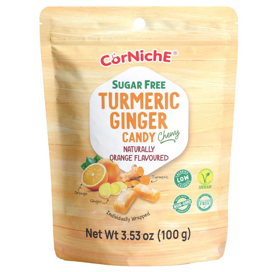 Corniche Sugar Free Turmeric Ginger Orange 100g