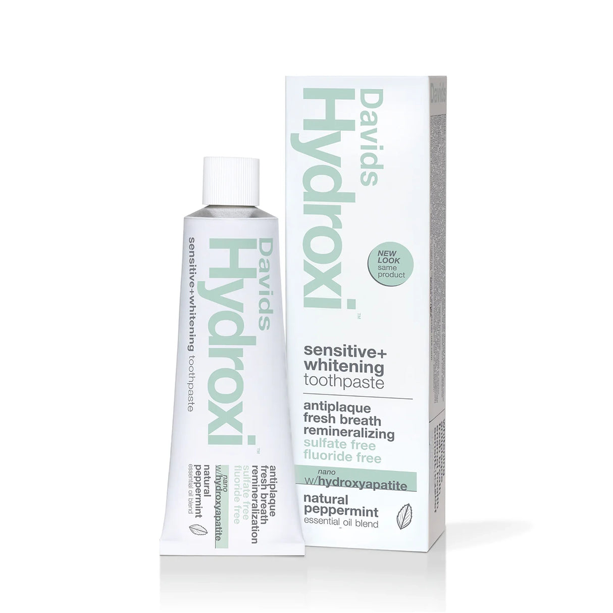 Davids Hydroxi™ sensitive+whitening nano hydroxyapatite premium toothpaste / peppermint Travel Size 50g