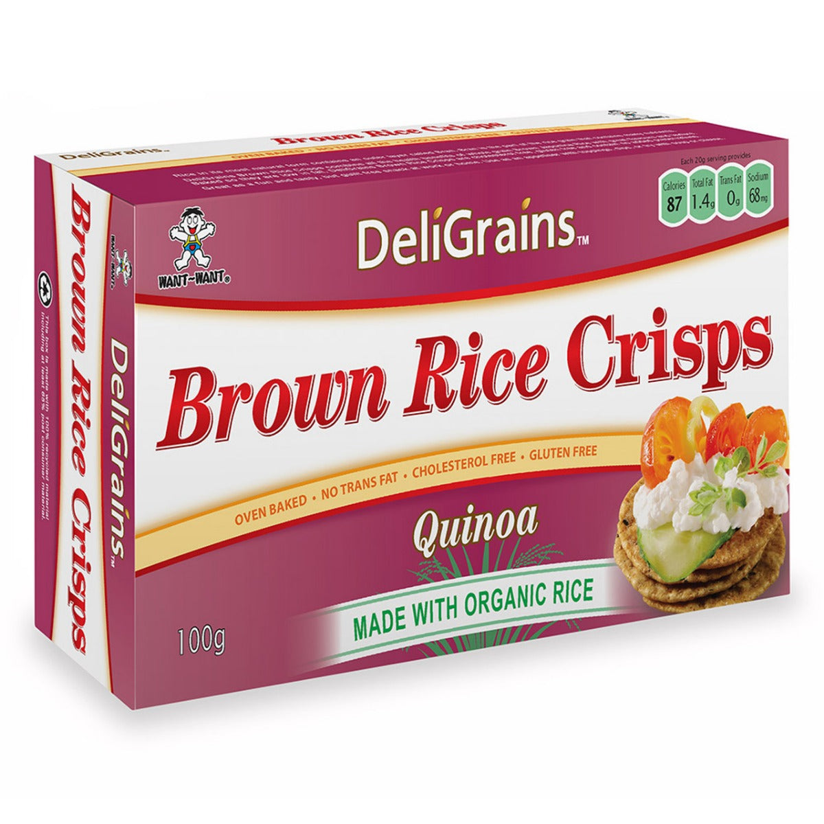DeliGrains Deli B.Rice Crisps Quinoa 100g