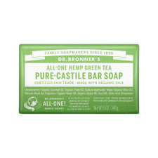 Dr Bronners Organic Bar Soap (Hemp AllOne) Green Tea 140g