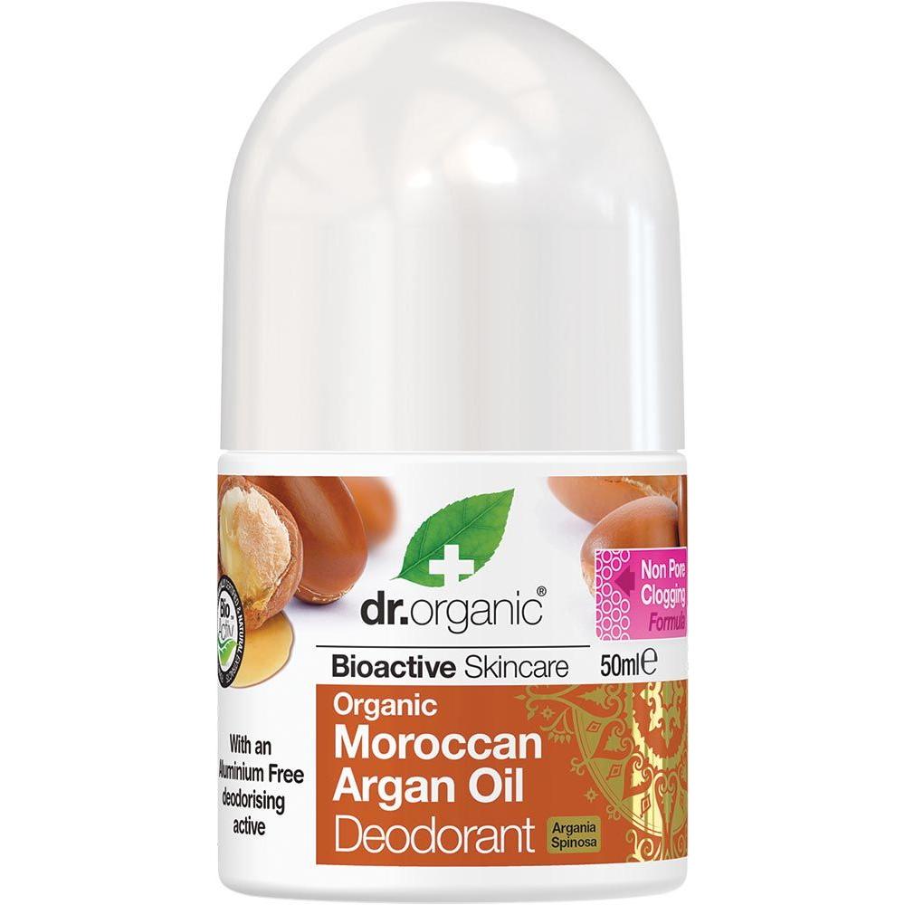 Dr Organic RollOn Deodorant Moroccan Argan Oil 50ml