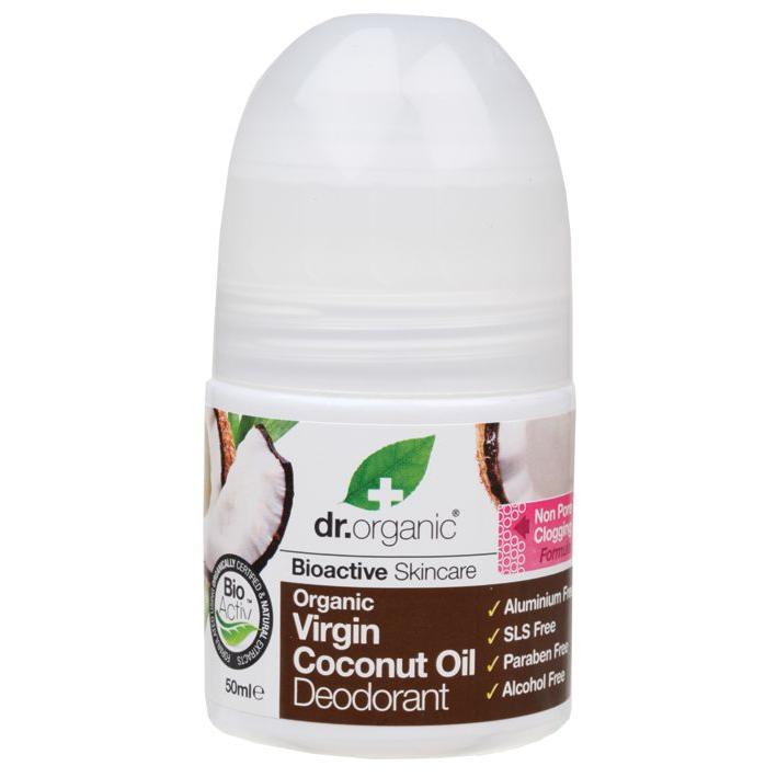 Dr Organic RollOn Deodorant Virgin Coconut Oil 50ml