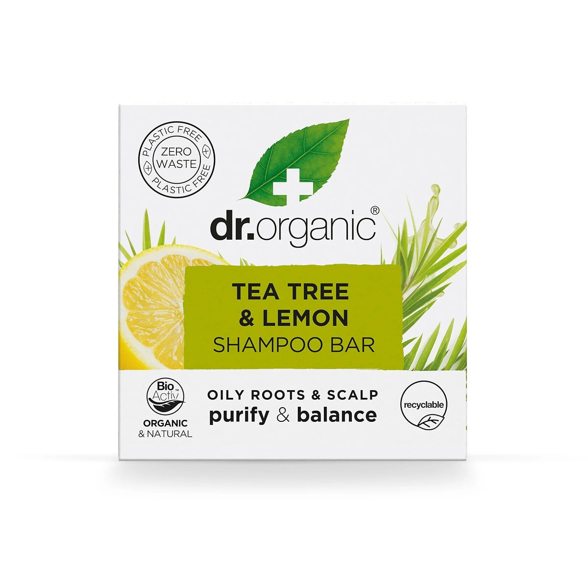 Dr Organic Shampoo Bar TT Lemon 75g