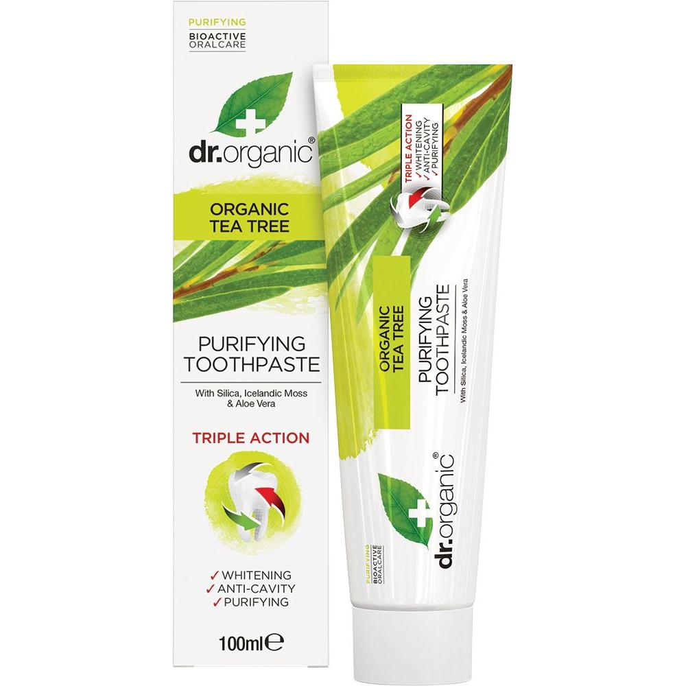 Dr Organic Toothpaste (Purifying) Tea Tree 100ml