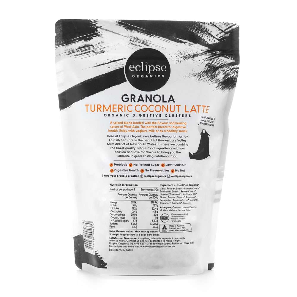Eclipse Organics Granola – Coconut Turmeric Latte 450g