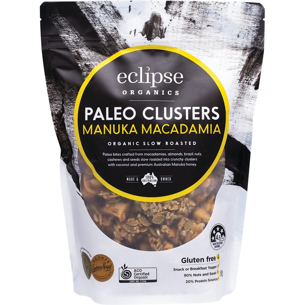 Eclipse Organics Paleo Manuka Macadamia Clusters 450g