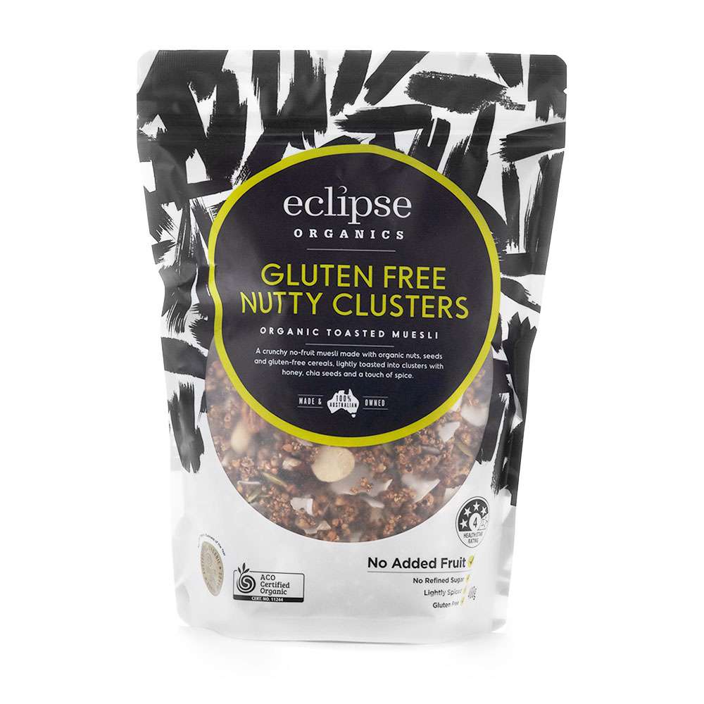 Eclipse Organics Toasted Muesli – Gluten Free Nutty Clusters 400g