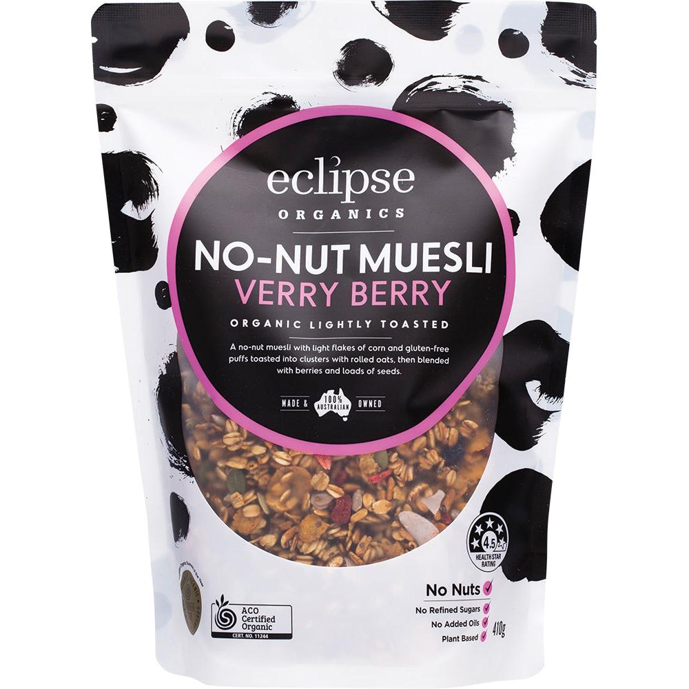 Eclipse Organics Toasted Muesli – Verry Berry No-Nut 410g