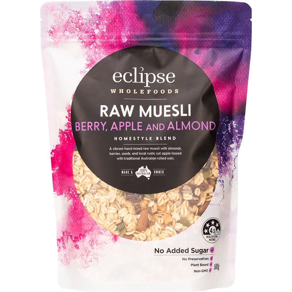 Eclipse Wholefoods Raw Muesli – Berry and Almond 500g