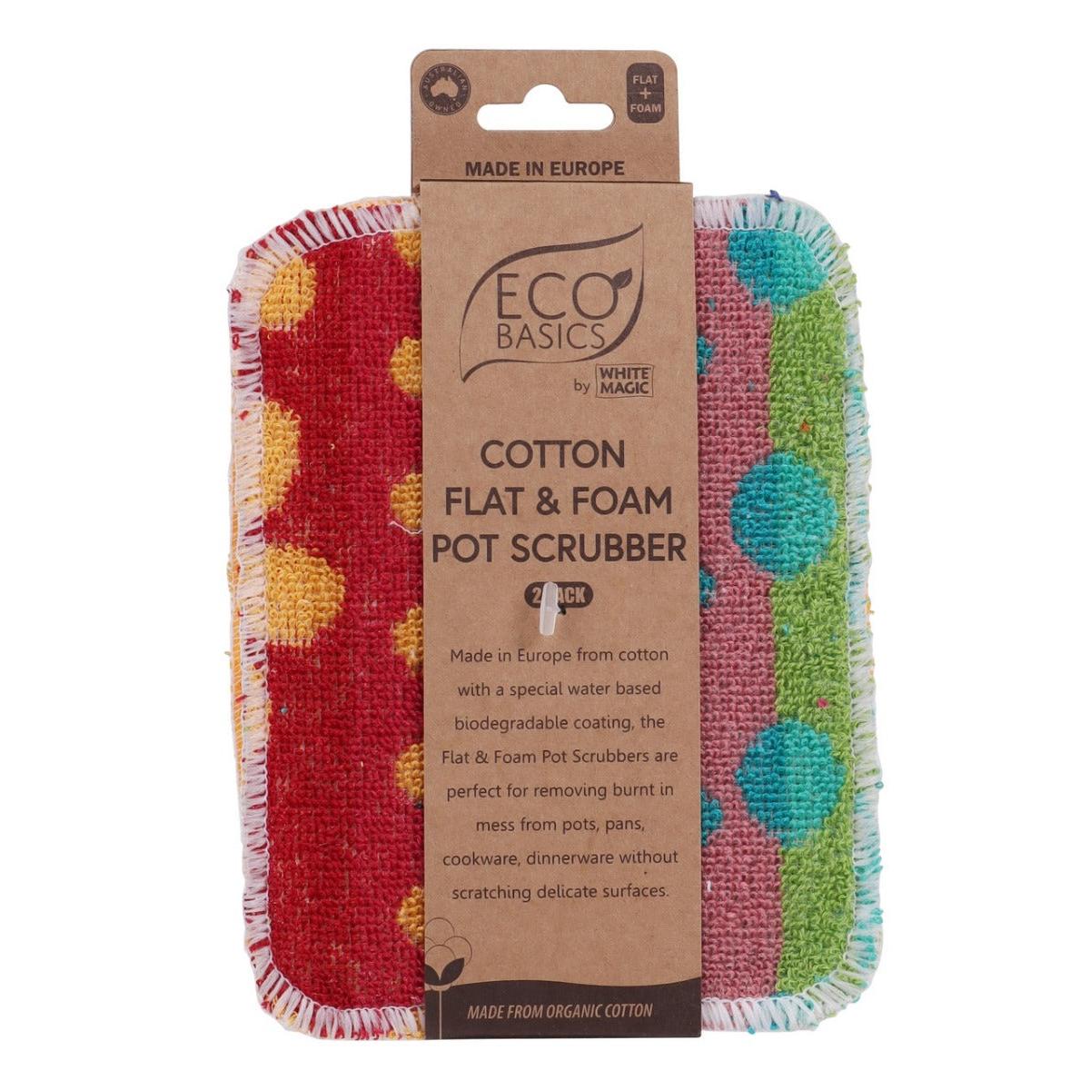 Eco Basics Flat&Foam Pot Scrub 2p