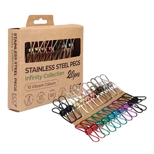 Eco Basics Stainless Steel Pegs 20p