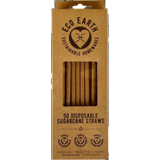 Eco Earth Sugarcane Straws 50p