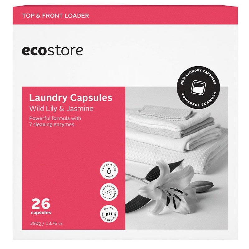 Ecostore Wild Lily & Jasmine Laundry Capsules 390g