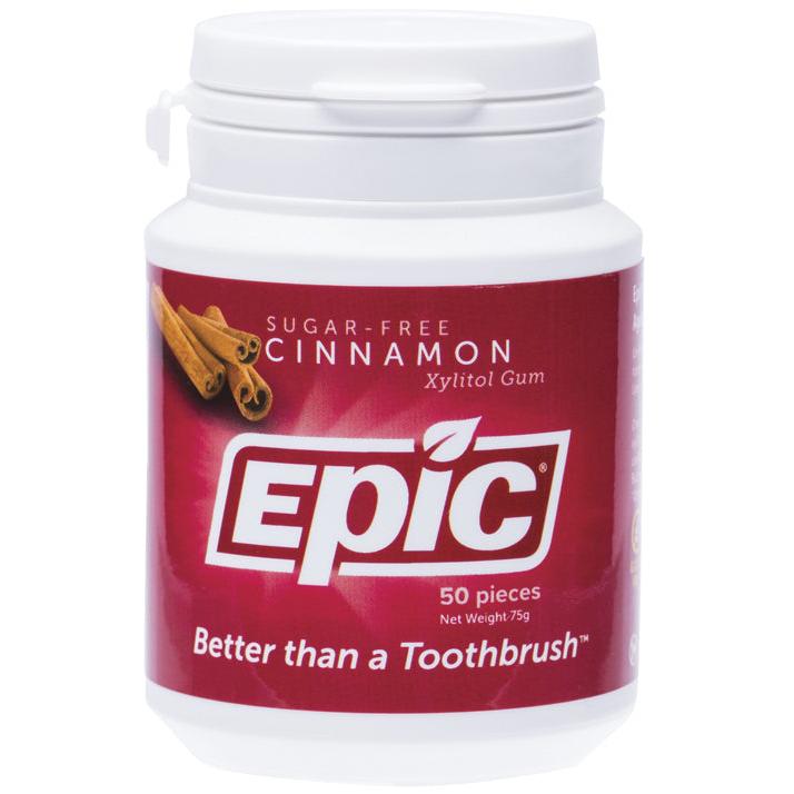 Epic Xylitol Gum Cinnamon 50c