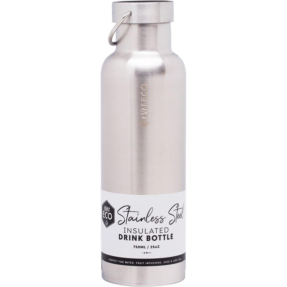 Ever Eco Stainless Steel Bottle Insulated Brushed Stainless 750ml