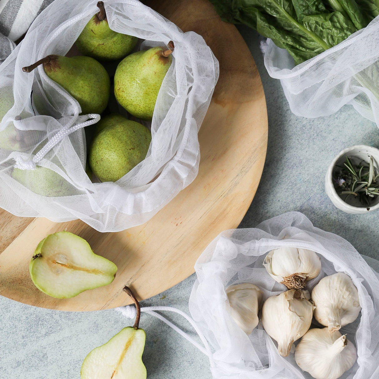 Ever Eco Reusable Produce Bags RPET Mesh 4 Pack