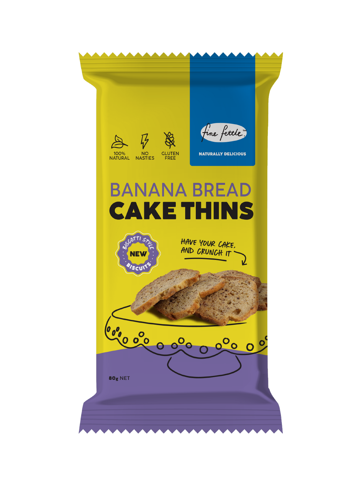 Fine Fettle Banana Bread Cake Thins 80g