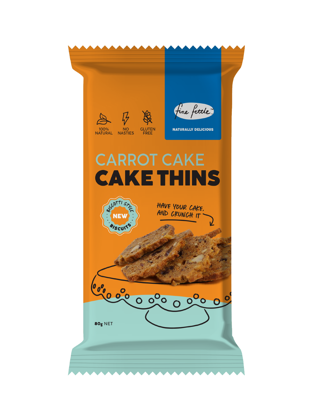 Fine Fettle Carrot Cake Thins 80g