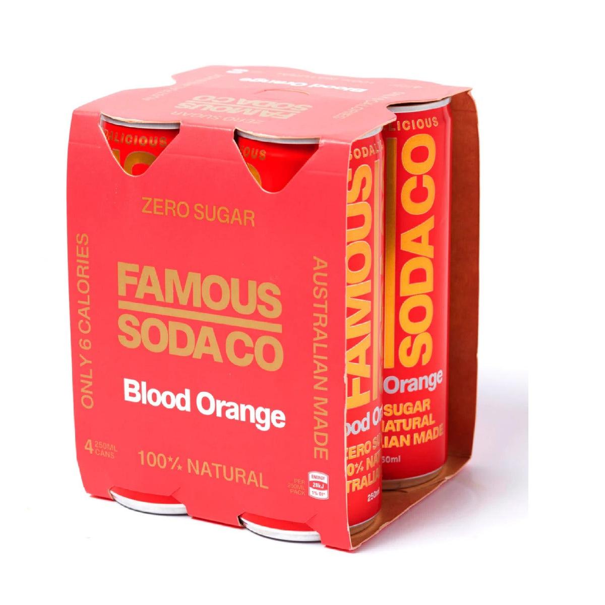 Famous Soda Blood Orange 4X250ml