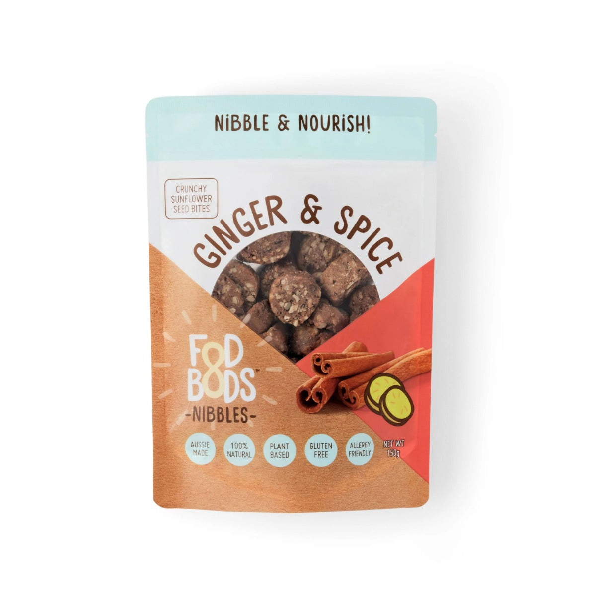 Fodbods Nibbies Ginger 150g