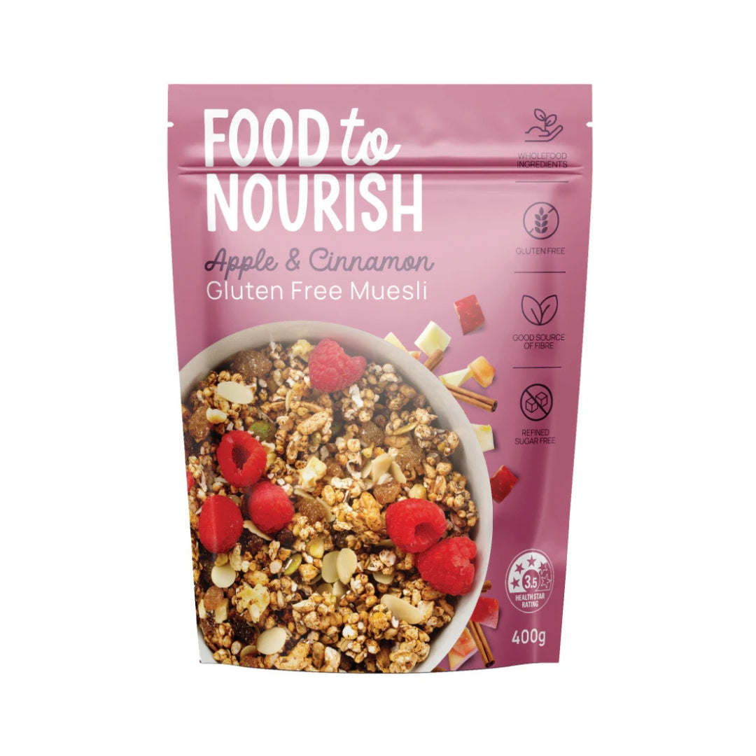 Food To Nourish Apple & Cinnamon Gluten Free Muesli 400g