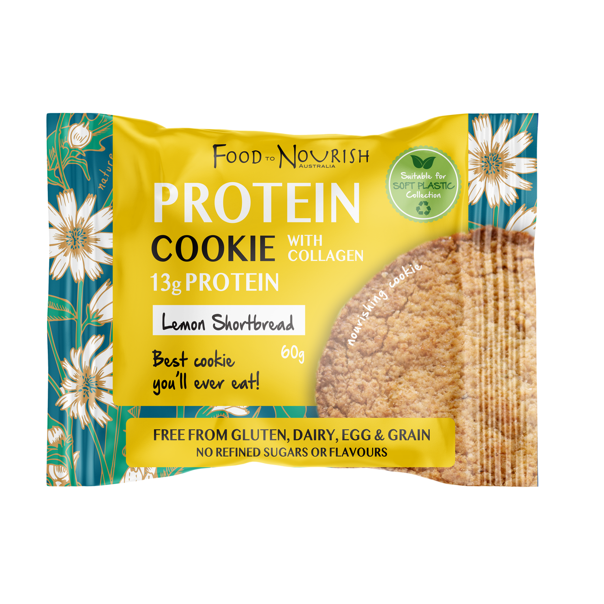 Food To Nourish Cookie Lemon Shortbread 60g