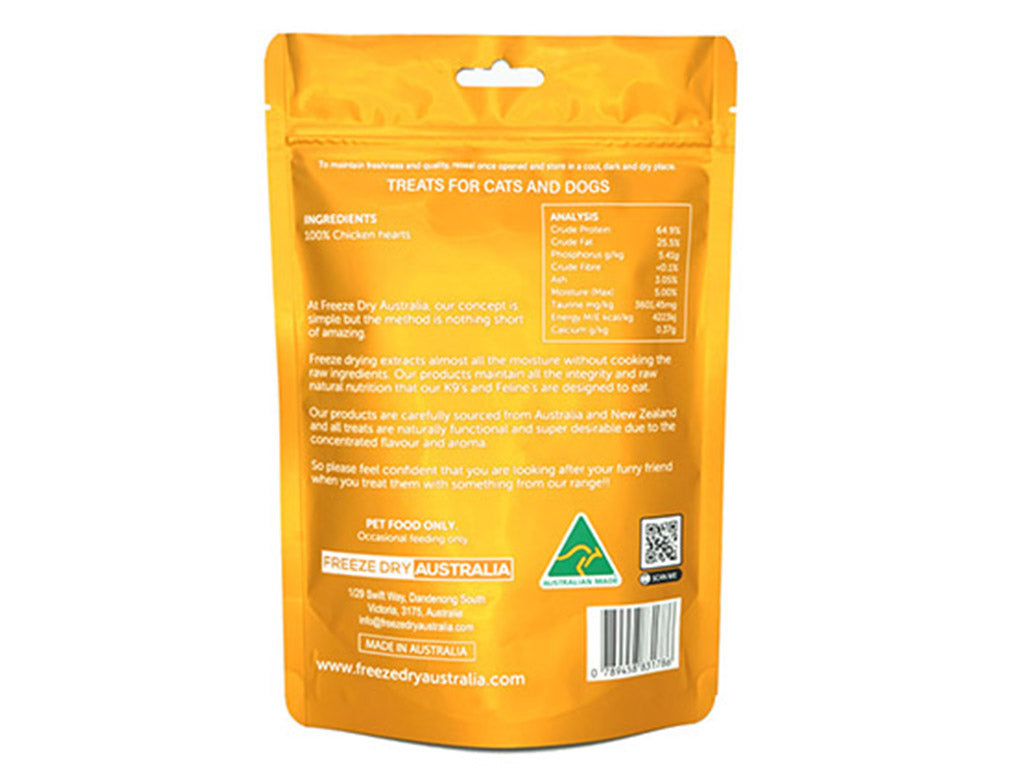 Freeze Dry Australia Chicken Heart 100g