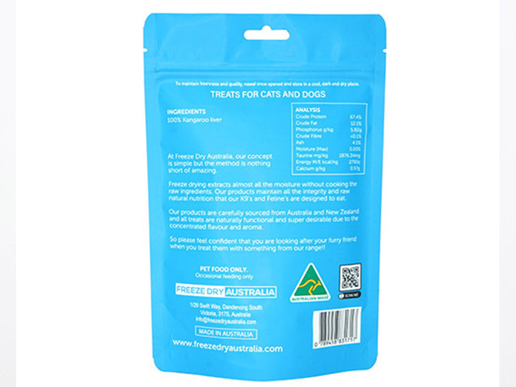 Freeze Dry Australia Kangaroo Liver 100g