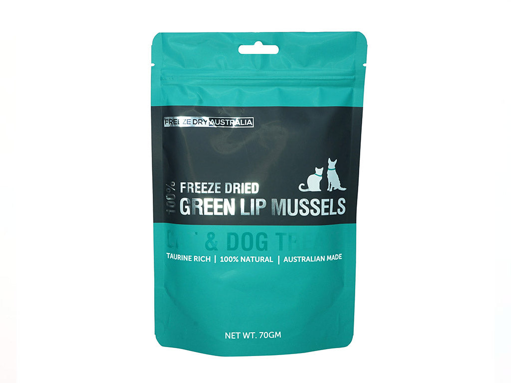 Freeze Dry Australia NZ Whole Green Lip Mussels 70g