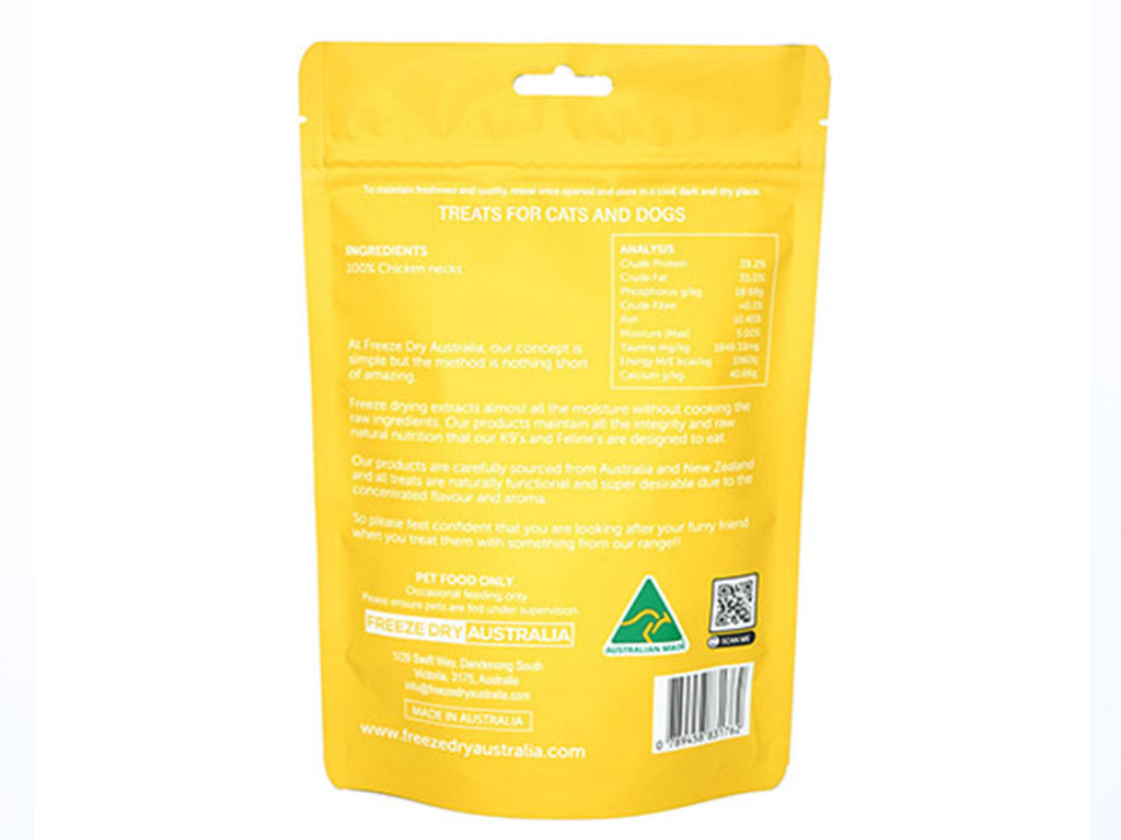 Freeze Dry Australia Chicken Necks 100G