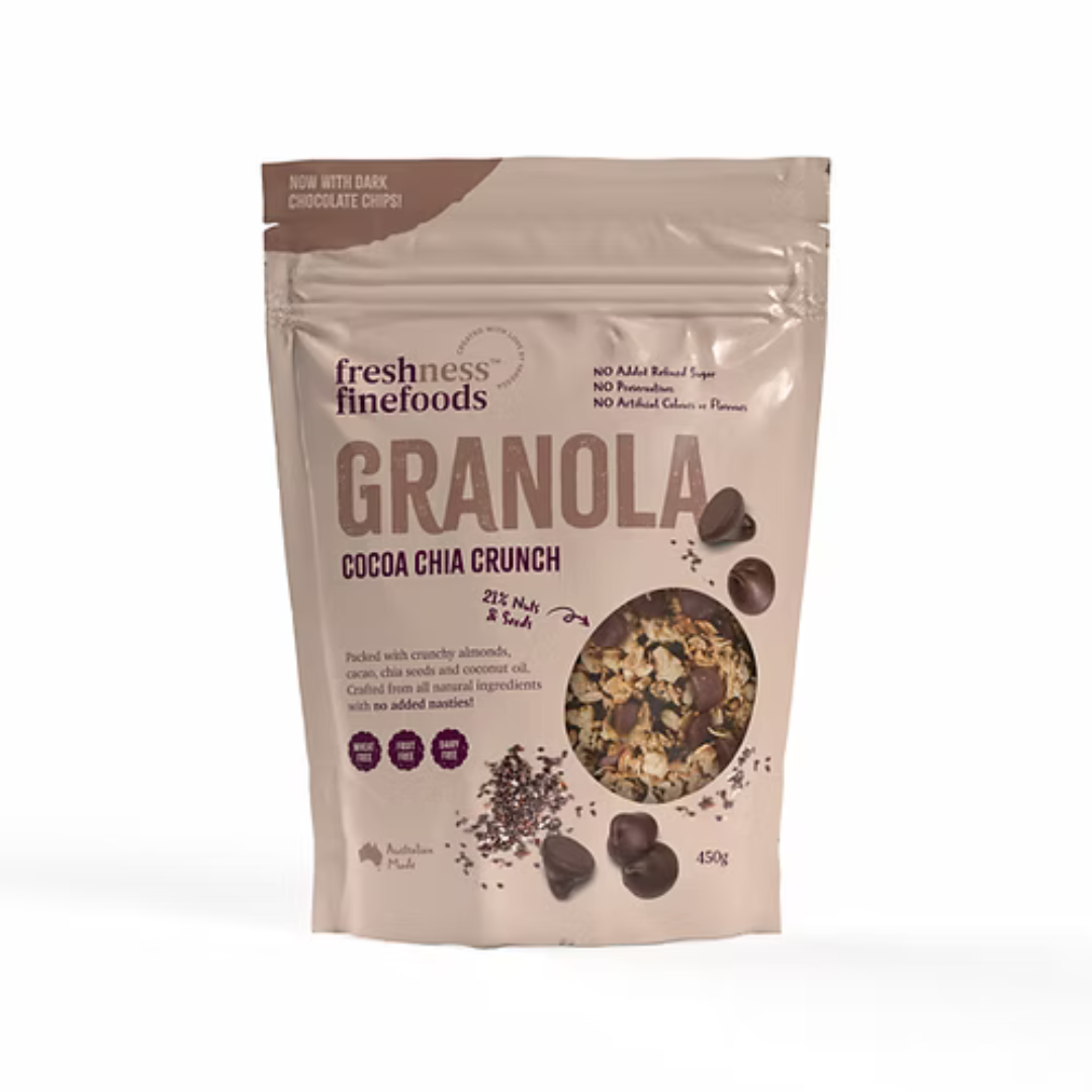 Freshness Fine Foods Cocoa & Chia Granola 450g