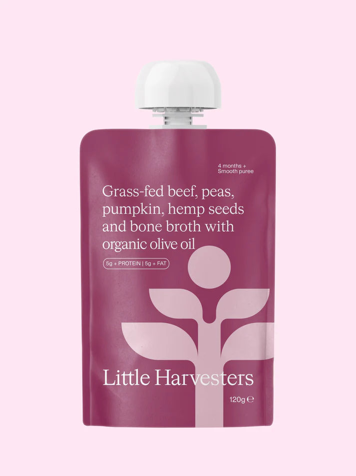 Little Harvesters Grass-Fed Beef, Peas, Pumpkin 120g