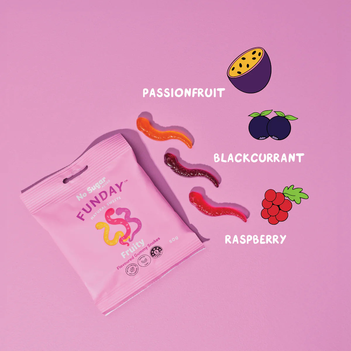 Funday Fruity Gummy Snake 50g