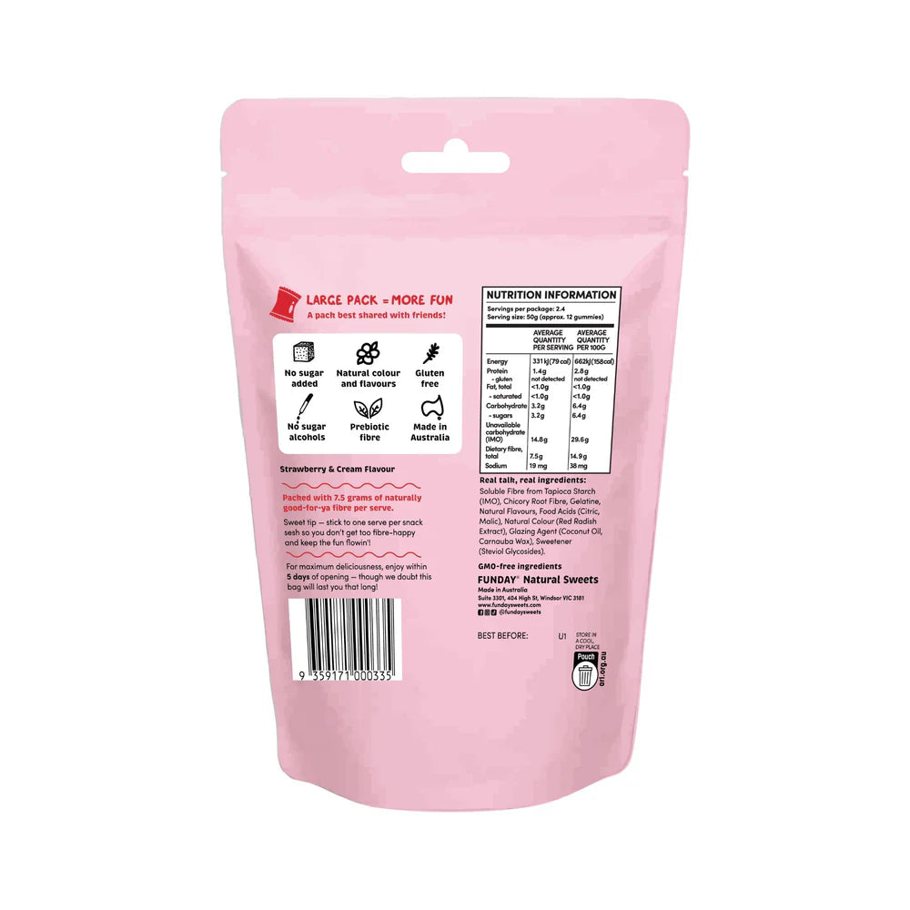 Funday Share Bag Strawberries & Cream 120g