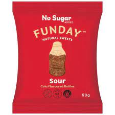 Funday Sour Cola Gummy Bottles 50g