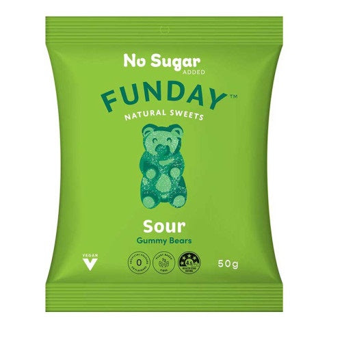 Funday Sour Vegan Gummy Bears 50g