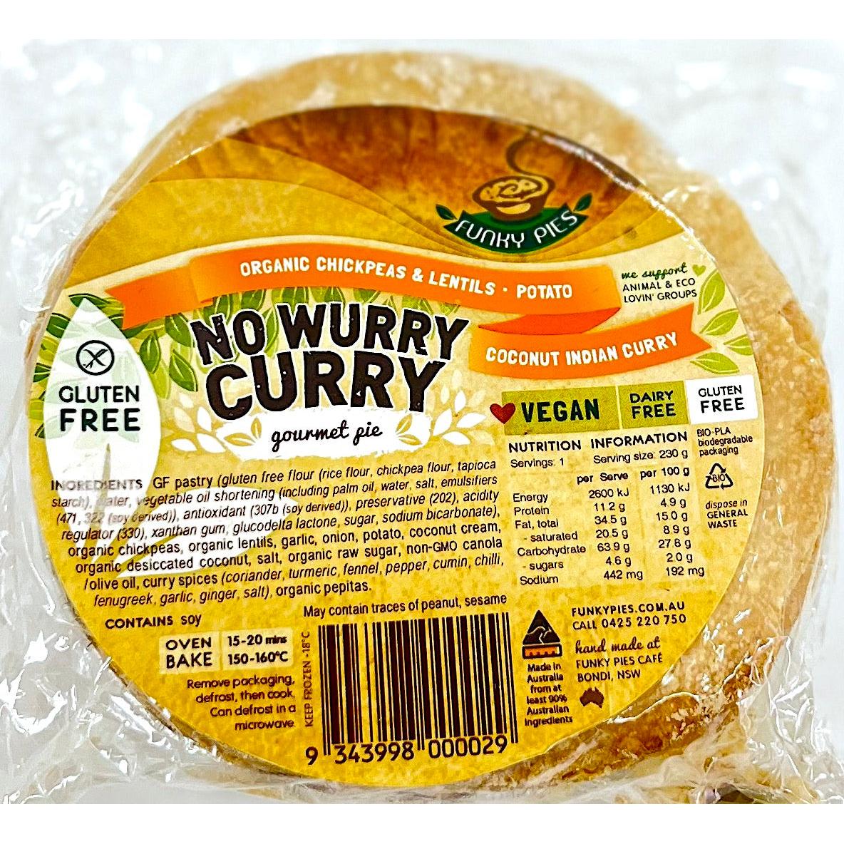 Funky Pies GF No Wurry Curry Pies
