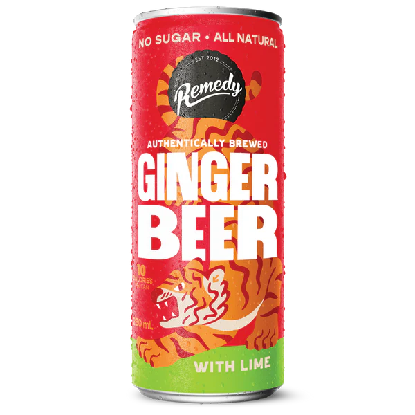 Remedy Ginger Beer with Lime 4x250mL