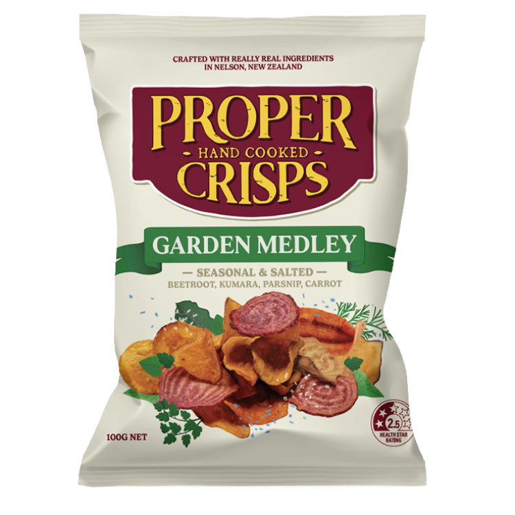 Proper Crisps Chips Garden Medley 100g