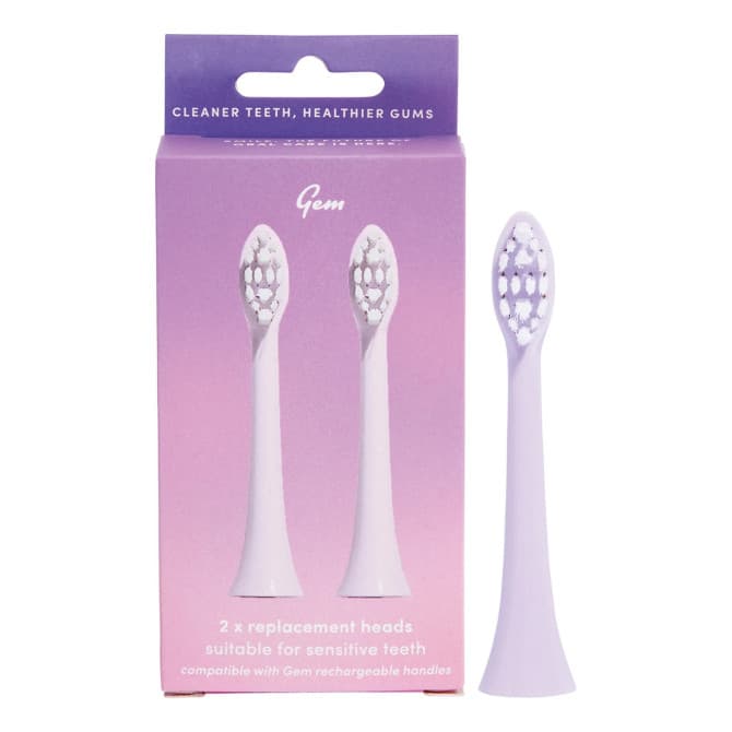 Gem T.Brush Head Replace Rose 2p